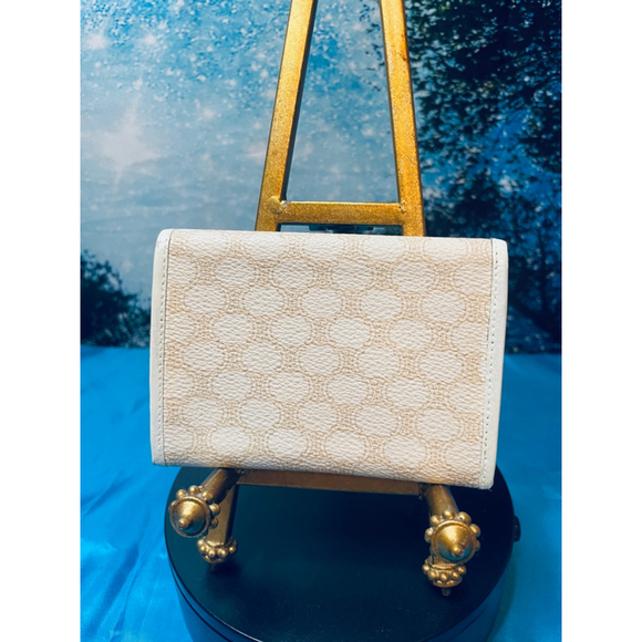 Celine Beige/White Macadam Card Case Wallet with COA Excellent Condition - Picture 2 of 10